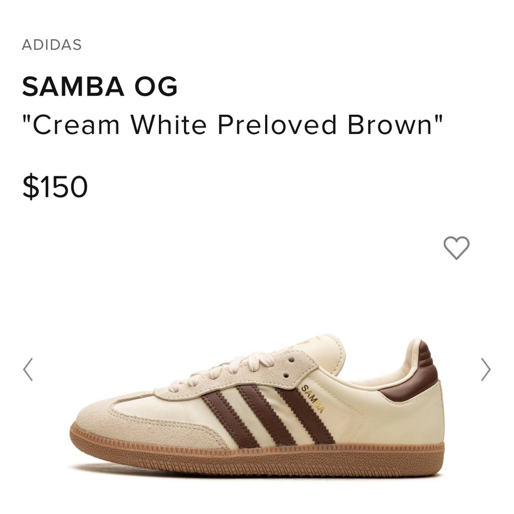 Adidas Samba OG 
Cream White/Preloved Brown